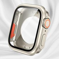 Pakeiskite į Ultra 360 pilną apsauginį dėklą Apple Watch 45 mm 44 mm grūdinto stiklo ekrano apsaugą, skirtą IWatch Series 8 7 6 SE 5 40MM