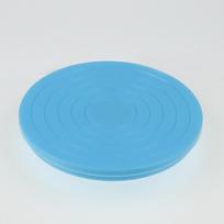 360 Degree 14cm Rotating Revolving Cake Turntable Mini Cake Cookies Decorating Elegnt Manually Table Cake Stand Non-Slip Base mėlyna