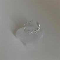 925 sterlingų sidabro elegantiškas širdies piršto žiedas moterims mergaičių vakarėliams papuošalai Jz024 Resizable gray