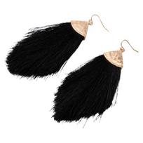 Terrific Drop Earrings Special Decorative Bohemia Style juoda