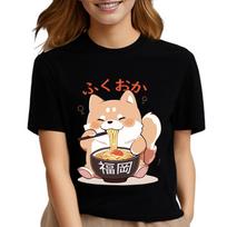 Shiba Inu T Shirt Women Top Tee Girl Harajuku Anime Cartoon Dog Tshirts Female Summer O-neck Short Sleeve Clothing T-Shirts Women’s S