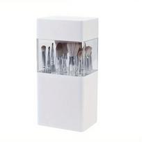 2 in 1 Makeup Storage Box and Drying Rack Portable Eye Shadow Brush Box Multi-Functional Makeup Brushes Storage Drying Racks balta