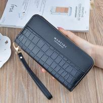Women Fashion Long Wallets Zipper Card Holder for Ladies Vintage Design Phone Bags 19.5cm*9.5cm*2.8cm juoda