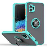 Šarvuotas matinis dėklas Samsung Galaxy Xcover 7 Xocver 6 Pro dangtelis žiedas magnetinis laikiklis stovas smūgiams atsparus Coque Fundas For Xcover 7 dangaus mėlyna spalva
