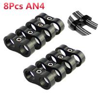 8x Hose Separator Clamp Fitting Connector 4AN 11mm for Braid Oil Fuel Hose Line