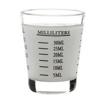 Šotinių stiklinės Matavimo puodeliai Espresso jiggeris su skale Sunkūs stikliniai puodeliai 1pc juoda