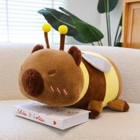 New creative honeypot Kapibara plush toy bee capybara doll popular children's gift pillow 35cm0.3kg
