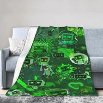 Dandys World Vee Fleece Mesti pledas Medvilniniai pledai Lovai Biurui Lengvas Lovos kilimėlis 75x90cm green