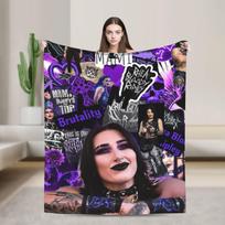 Rhea Ripley Imtynininkė Imtynių Mesti pledas sofai Minkštas pūkuotas pliušinis pledas 50x60 colių Daugia dydžių Lovatiesės visiems sezonams 75x90cm