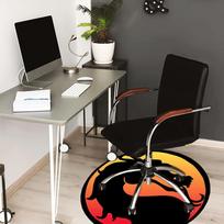 1pc Mortal Kombat Dragon Logo Round carpet, Made of Polyester,Perfect for Decorating Office Chairs, Living Rooms fplt044 80cm by 80cm