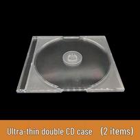 Thick Transparent Double Disc CD Storage Case with Insert Page