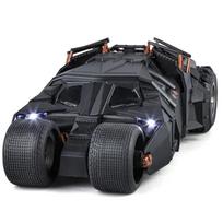 Didelio masto 1:18 Betmobilio Automobilio Modelio Žaislas Tamsos Riterio Trilogija Garsas Šviesa Stumdomas Purškiamas Lydinio Transporto Priemonės Modeliai Papuošalai Dovanos 1:18 juoda