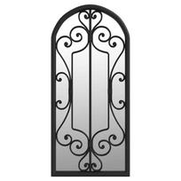 Garden Mirror Black 100 x 45 cm Iron