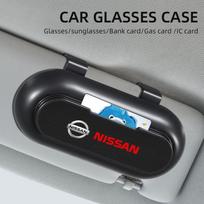 AQG2  Auto Accessories for Nissan X-trail Qashqai Note Juke Sentra Patrol Navara Car Sunglasses Holder Glasses Case Cage Storage Box juoda