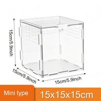 Akrilinis skaidrus roplių terariumas veisimo dėžė vėžlio narvas nano medinis tarantulos aptvaras bearded dragon roplių buveinė white