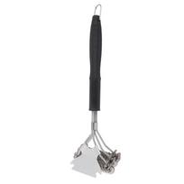 Black Grill Cleaning Brush Stainless Steel Brush with Wide Scraper BBQ Grill Brush  Gas Grill juoda