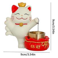 Shopkeepers Bell Wind Chime Cute Lucky Cat Doorbell Japanese Bell Lucky Cat Business Office Door Opening Ornaments Store