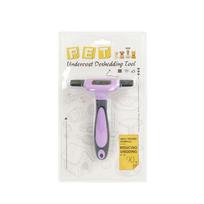 Dog hair knife button hair removal comb violetinė