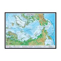 Arktikos fizinis sieninis žemėlapis Rusų kalba Geografija Švietimo plakatas Biuro Mokyklos Studijoms Svetainės Klasės Dekoras Meno Spaudinys 42*30cm