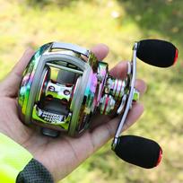 „Baitcasting“ žvejybos ritė 13BB spalvinga magnetinė stabdys + išcentrinė stabdžių karpių žvejybos ritė Left handle