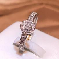 Super Flash Ladies New AAAA Zircon Ring Geometric Shape High Quality Jewelry To Attend The Cocktail Party Jewelry 6 balta