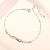 8 simbolių ciklo simbolio apyrankė sterlingo sidabro S925 moteriška apyrankė Nr. 8 Deimantinė apyrankė Valentino dienos dovana Adjustable size