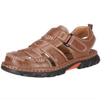 GOLDEN CAMEL Men's Leather Sandals Closed Toe Fishermen Sandal Comfortable Hiking Walking Summer Beach Shoes for Men Large Size 40