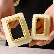 3 vnt. / rinkinys Kvadratinės biskvito formelės „Pasidaryk pats“ fondant sausainių formelių torto dekoravimo įrankis sausainių pjaustyklės tešlos formelės kepimo reikmenys