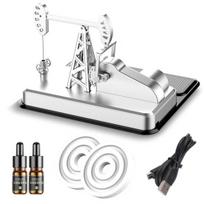 Automobilių aromaterapinis saulės energijos įkrovimo siurblys variklis naftos telkinio darbo įranga figūrėlė dekoratyvinis ornamentas automobilio oro gaiviklis automobilio difuzorius A sidabras