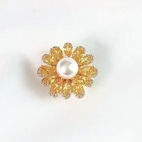 Collar Pin, Daisy, Magnetic Buckle, Brooch, Anti-Light, Cheongsam Buckle, Fashionable Multi-Layer Flower Brooch, Women'S Accessories Pin. auksas