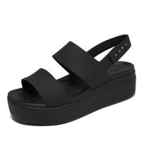 CrocS Brooklyn Low Women S Wedge SandalS Summer ShoeS Black 206453 060 206453060/240mm(W7)