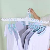 Clothes Drying Rack 360 Degree Rotating Folding Design Reliable Load Bearing Stainless Steel A Layer of White