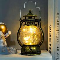 Kalėdinis LED žibintas Dekoratyvinis žibintas Kalėdinis Vintažinis Pilies Pakabinamas LED Šviestuvas Retro Žvakidė Žibintas Pakabinamas šviestuvas With battery