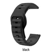 Silikoninis laikrodžio dirželis su taškuotu raštu, skirtas Samsung, Huawei, Huami, Garmin, Mi Band 20mm juoda