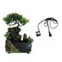 Simuliacinis dervos Rockery netikro medžio feng shui krioklio drėkintuvo dekoravimas US Plug without Fog žalia
