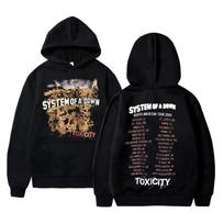 Rock Band System of A Down Toxicity Tour Hoody Vyrams Moterims Gotikinis Punk Vintage su Gobtuvu Megztinis Unisex Fleece Dydžio Megztiniai su Gobtuvu 4XL