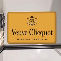 V-Veuve Clicquot Kambario Kilimėliai Pigiau Neslystantis Modernus Svetainės Balkono Spausdintas Sveikinimo Kilimas 40x60cm