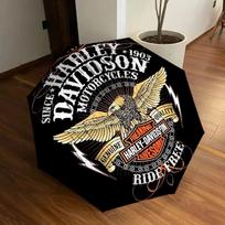 1 vnt. Harley Davidson Automobilio Mielas Skėtis | Nešiojamas Sulankstomas 8 Šonkaulių Rankinis Atidarymas, Mielas Helovino Ir Kalėdų Dovana Laukiantiems Lauke, Atsitiktinis Aksesuaras, Patvarus C