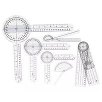 6pcs 360 Degree Transparent Goniometer Set Transparent Clear Angle Ruler Set  Orthopedics