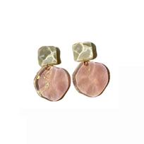 Crystal Clear Drops Earrings Acrylic Irregular Earrings Fashion Stud Earrings  Women's Jewelry rožinė