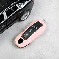 Morandi Pink For Porsche Panamera Cayenne 971 911 9Ya Macan Boxste 3 4 Button Remote Car Key Case Cover Fob Holder Accessories gray