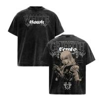 Berserk Griffith T-shirt Anime Vintage Y2k Išplėštas Oversized T-shirt Vyriški Moteriški Drabužiai Vasariniai Trumpomis Rankovėmis Medvilniniai Viršutiniai Drabužiai S black