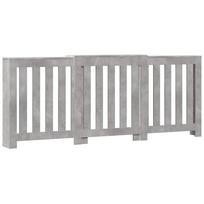 Radiator Cover Concrete Grey 205 x 21.5 x 83.5 cm Particleboard