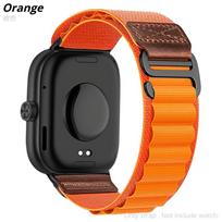 Alpine Nylon Loop Strap For Redmi Watch 6/5/4 Nylon Bracelet Watchbands Accessories for Xiaomi Watch Band 10Pro 9 Pro 8Pro Breathable Strap Xiaomi Band 10/9/8 Pro oranžinė