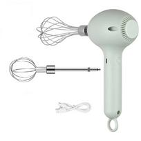 Effort-saving Cream Whisk Wireless Electric Food Processor Multi-functional Cream Whipper  Jam Green 3 Pcs