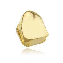 Single Tooth Grillz Gold Plated Hip Hop Style Dental Cover Custom Fit Removable Mouth Jewelry Accessory for One Tooth One Size geltona