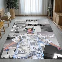 Fashion Billie Eilish Singer Living Room Non-Slip Area Rug Soft Carpet for Bedroom Kids Playroom Sofa,Home Decor Doormat Gift 40x60cm