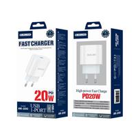 Jellico Ak200 Pd 20W Wall Charger For Iphone Android Phones With Usb-C balta