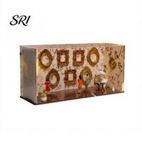 Mini Museum Frames DIY Silhouette Shadow Box Frame Kit with 9 Gold Miniature Scene 5 Figurines Custom Memory Display Case for Anniversary Wedding A