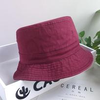 Classic Cotton L XL XXL for Big Head Bucket Hat for Men & Women Streetwear Sun Protection Fisherman Cap L 57-60cm vyno raudonos spalvos
